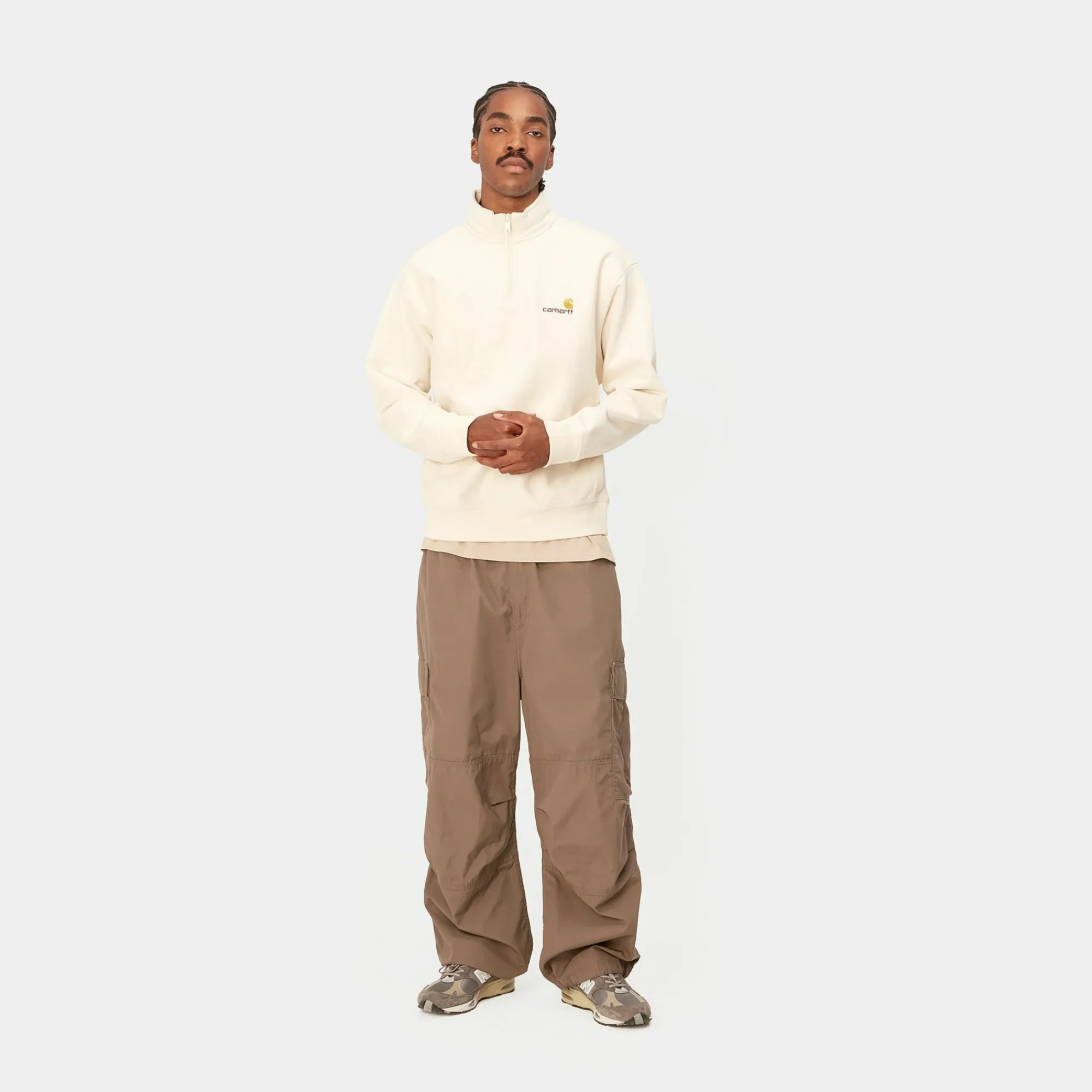 Carhartt WIP Sweats>Half Zip American Script Sweatshirt