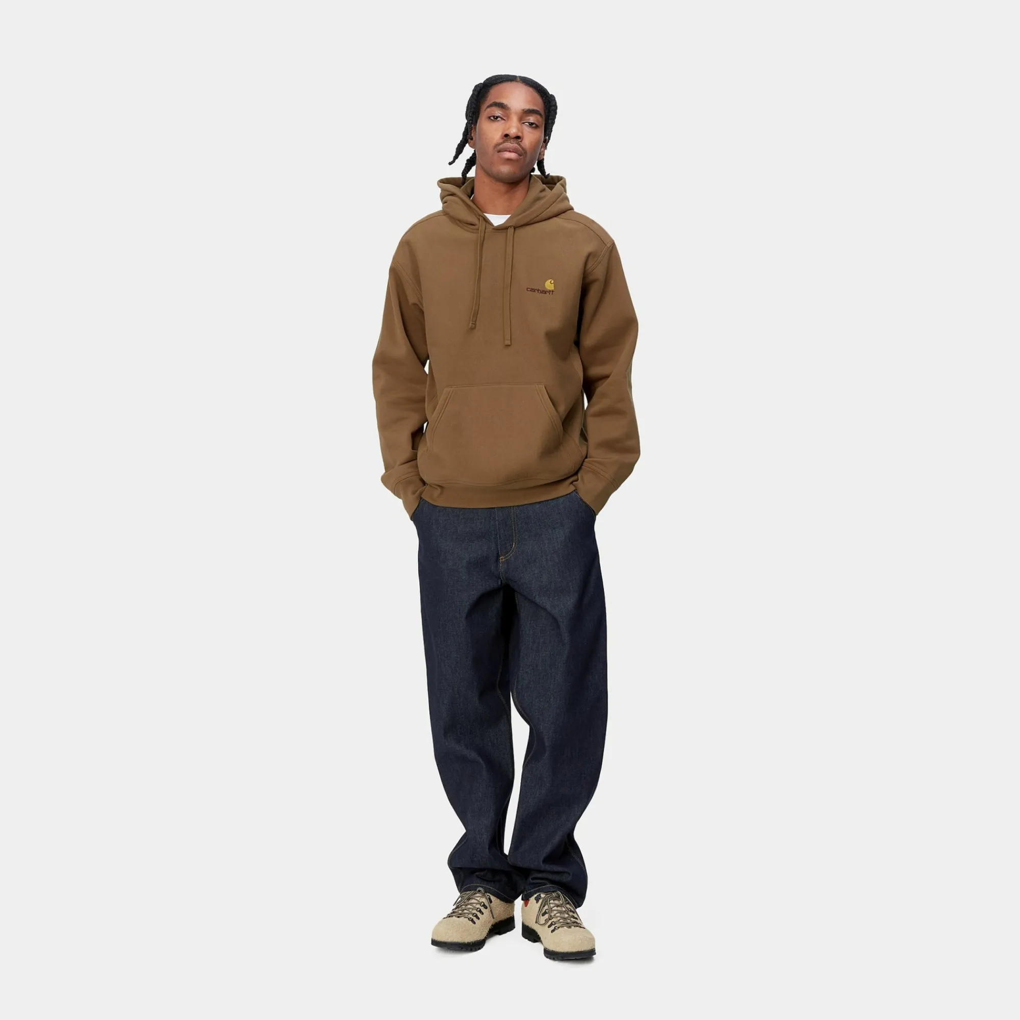 Carhartt WIP Core Products>Hooded American Script Sweatshirt