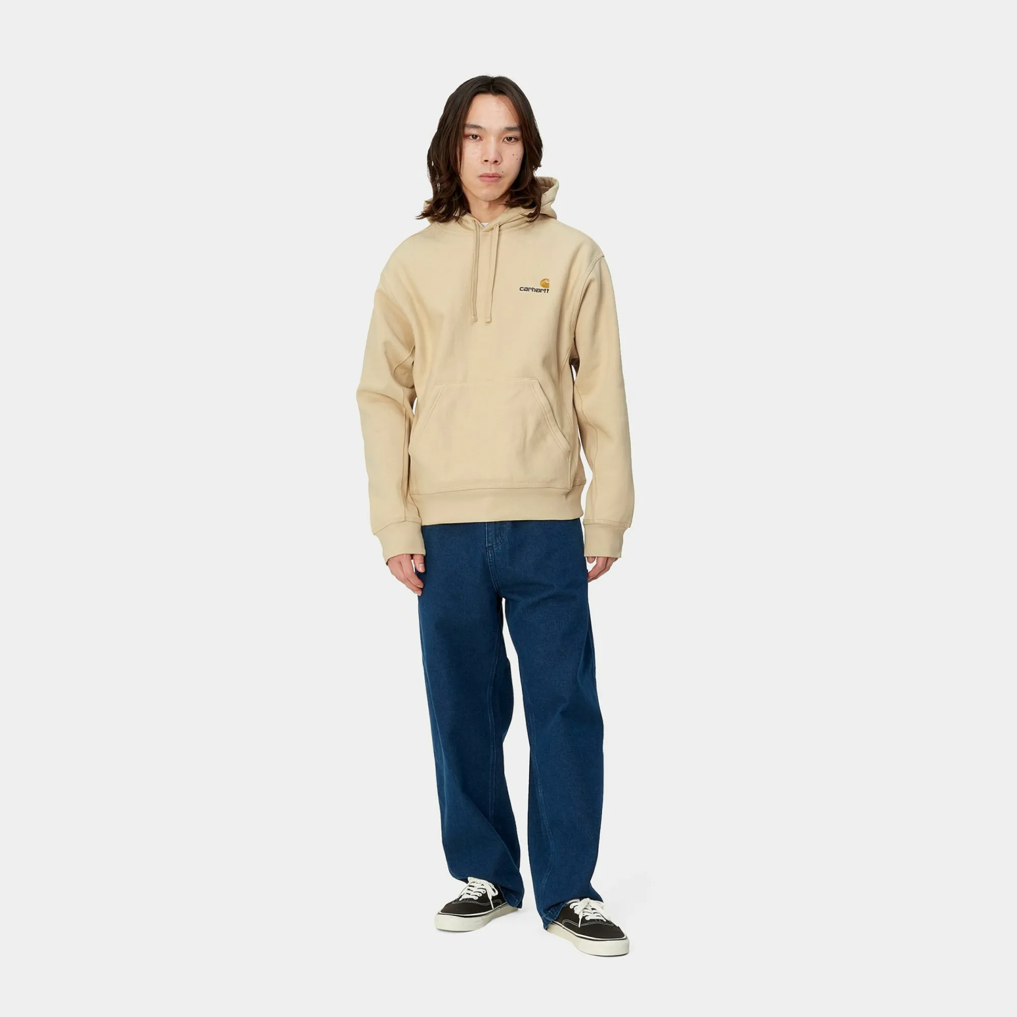 Carhartt WIP Core Products>Hooded American Script Sweatshirt