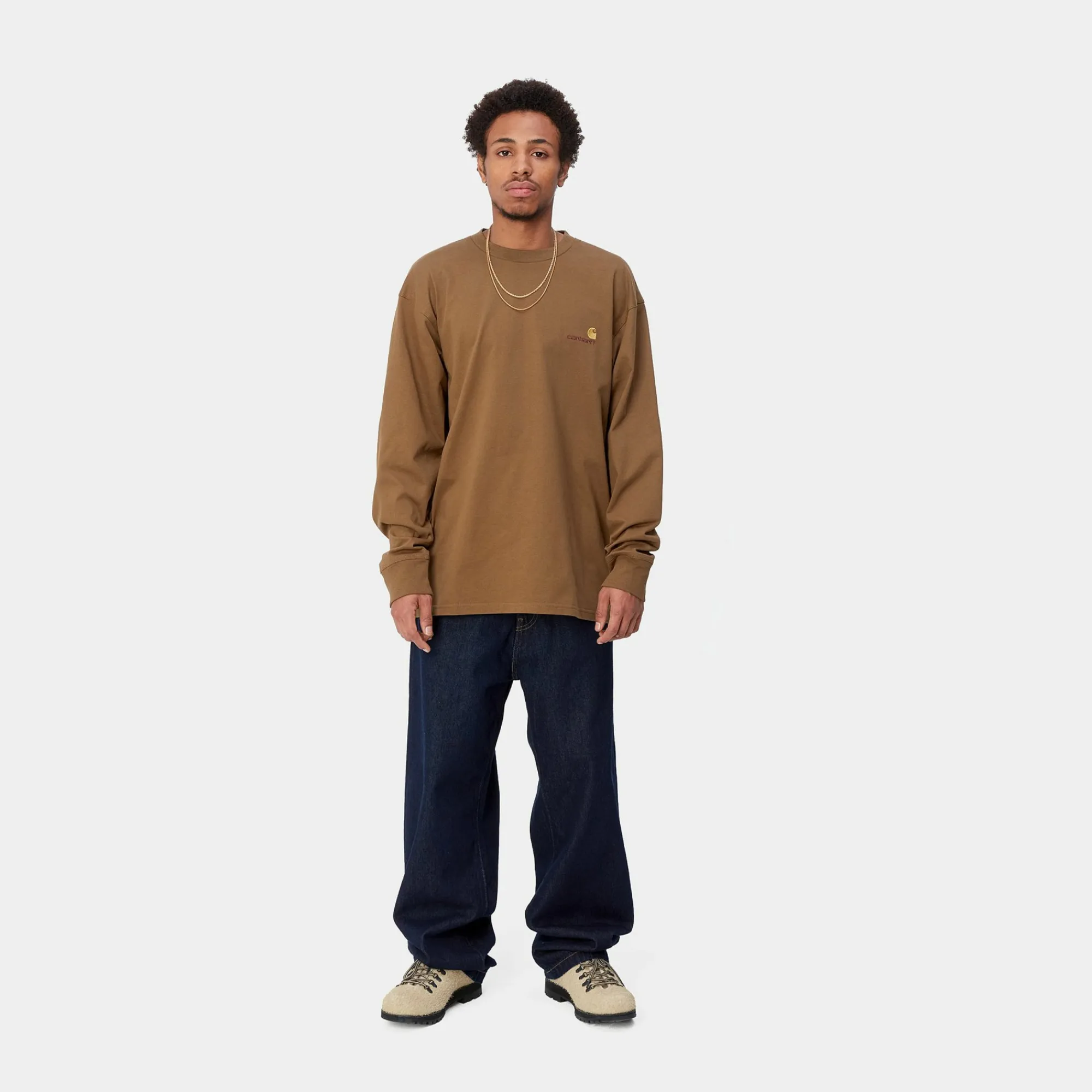 Carhartt WIP Core Products>L/S American Script T-Shirt