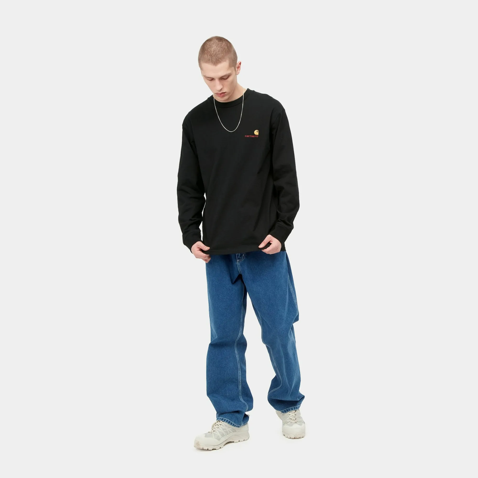 Carhartt WIP T-Shirts & Polos>L/S American Script T-Shirt