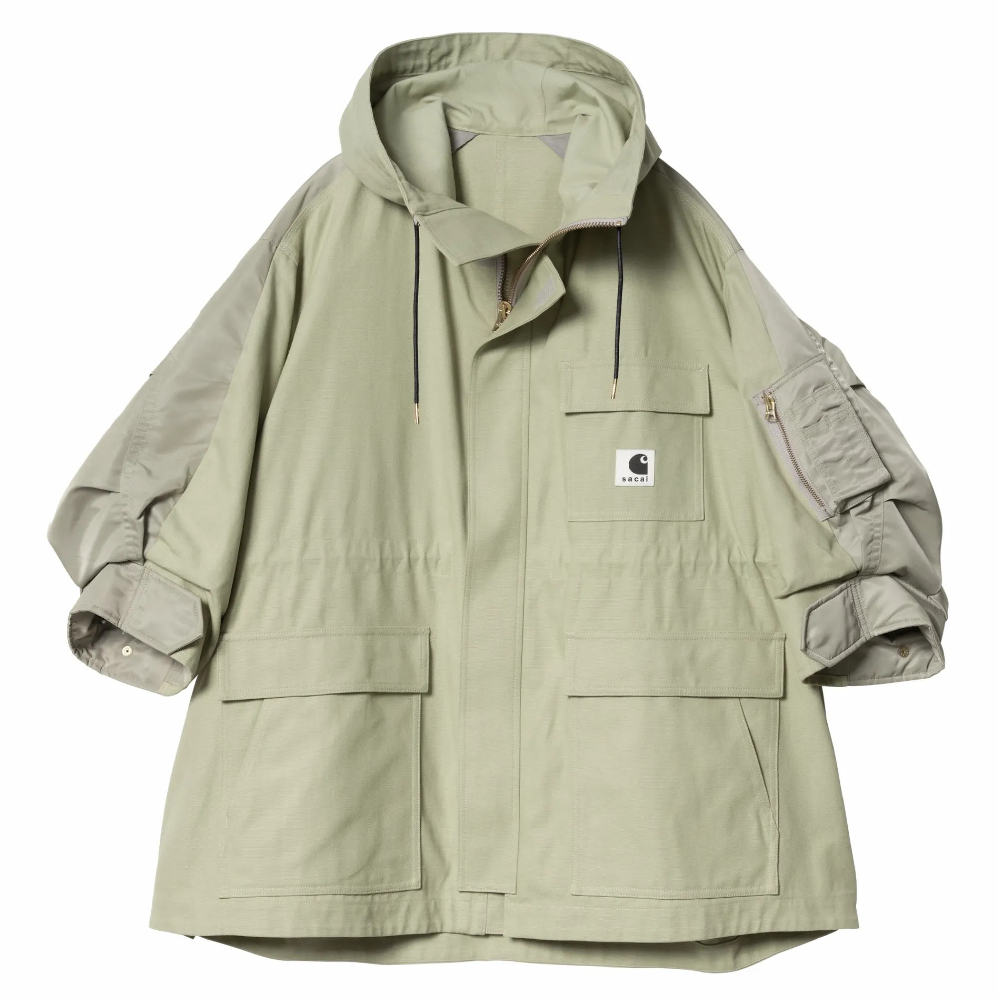Carhartt WIP Collaborations>Sacai X W' Duck X Nylon Twill Coat