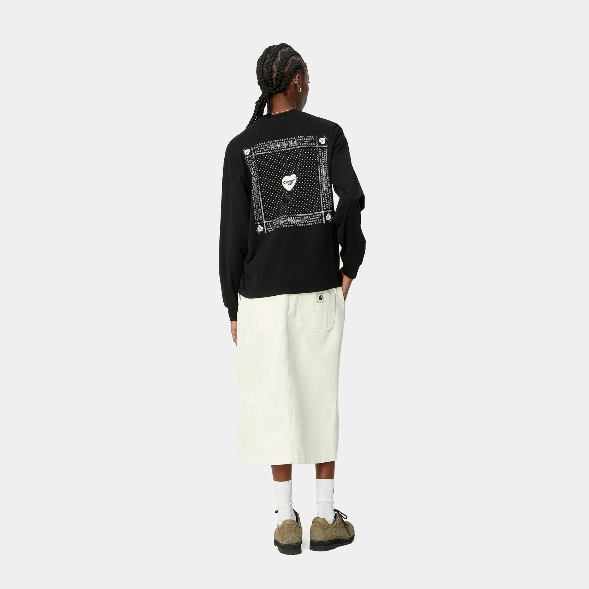 Carhartt WIP T-Shirts>W' L/S Heart Bandana T-Shirt