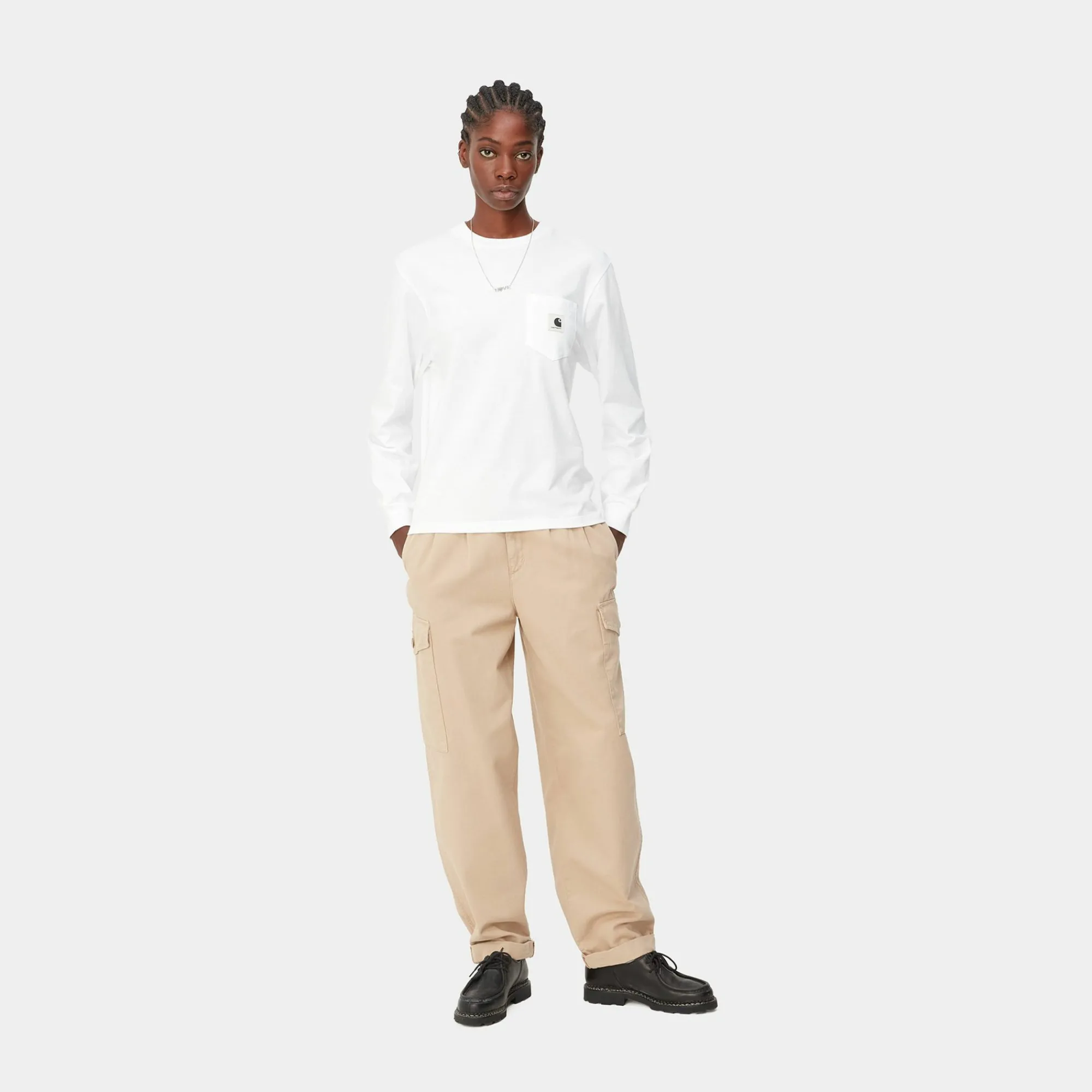 Carhartt WIP T-Shirts>W' L/S Pocket T-Shirt