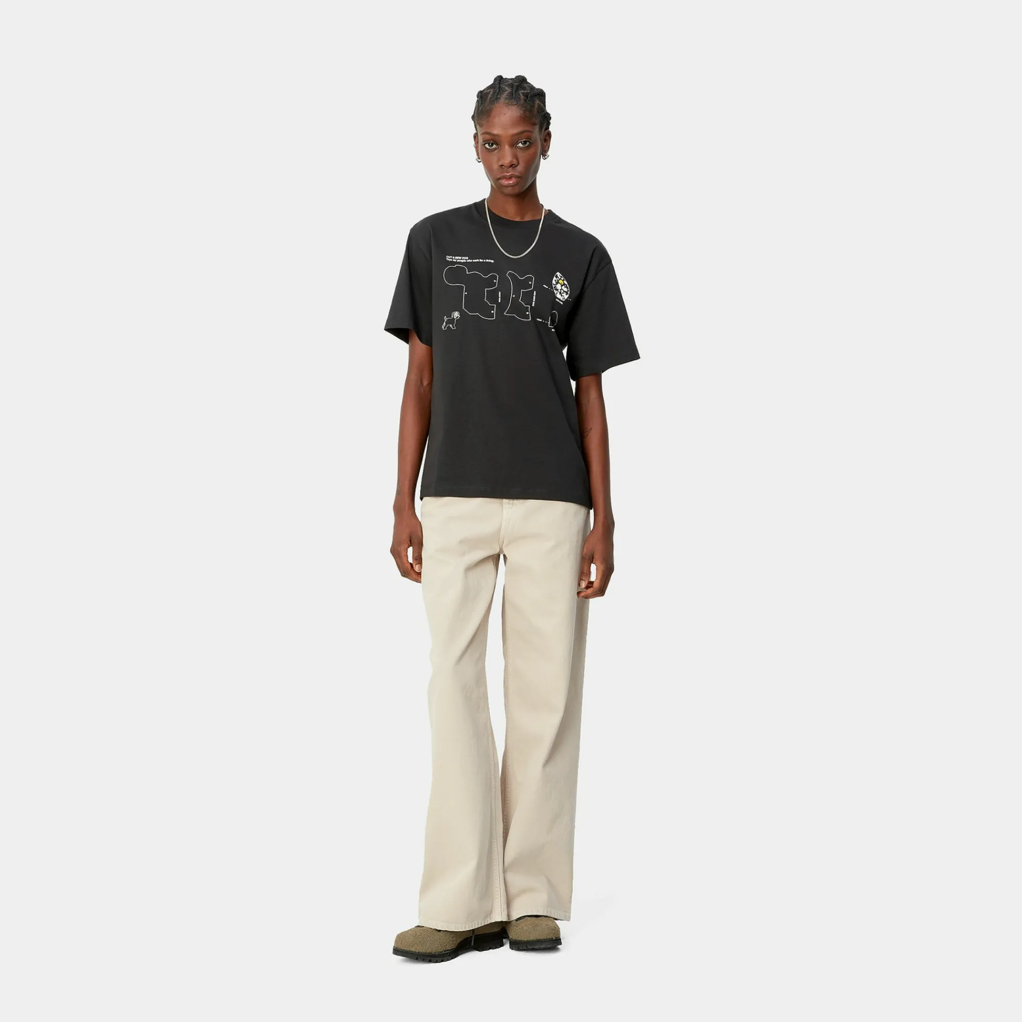 Carhartt WIP T-Shirts>W' S/S Cut & Sewn Dog T-Shirt