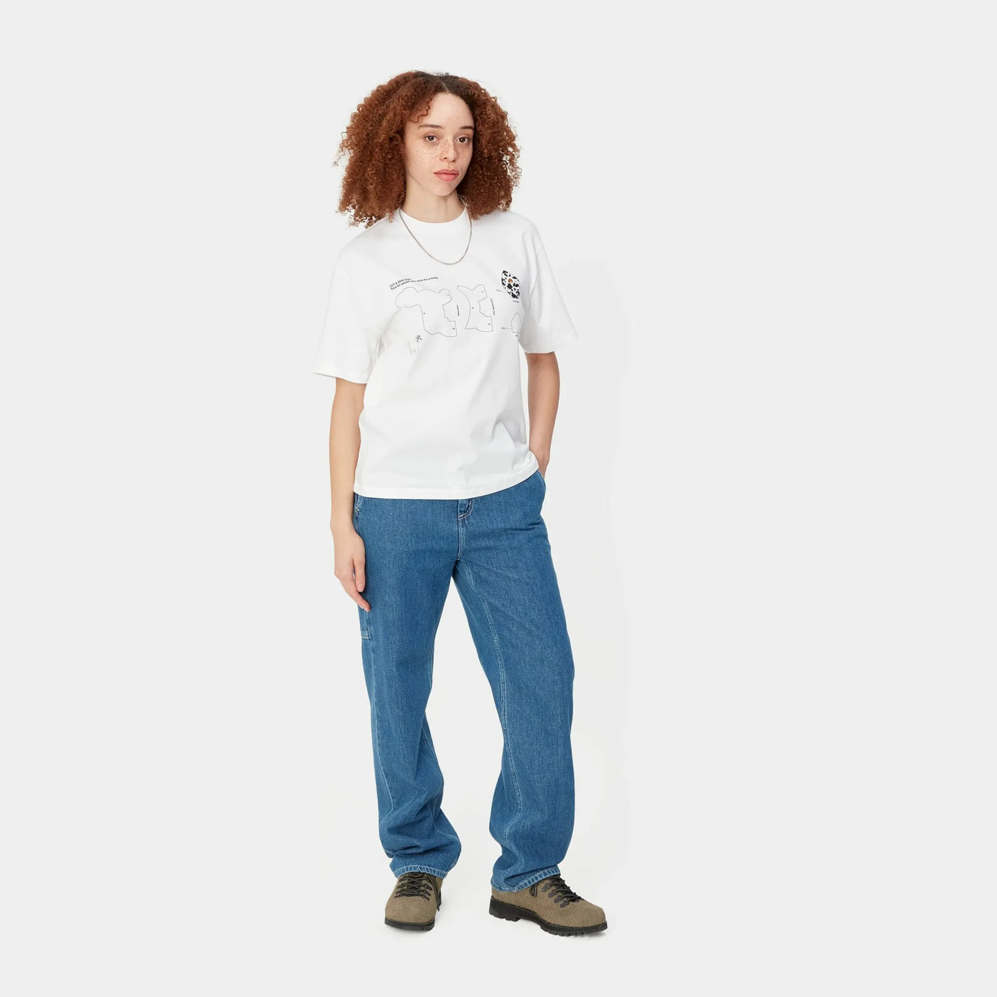 Carhartt WIP T-Shirts>W' S/S Cut & Sewn Dog T-Shirt